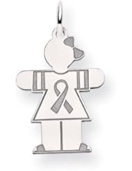 14k White Gold Kid Charm