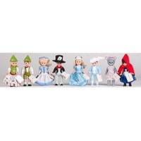 2010 Madame Alexander 8 Pcs. Doll Set Factory Sealed From Mcdonalds Contains Alice in Wonderland , Mad Hatter , Cinderella , Prince Charming , Gretel , Hansel , Little Red Riding Hood , Wendy As the Big Bad Wolf