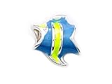 Zable(tm) Sterling Silver Tropical Fish, Enameled Bead / Charm