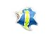 Zable(tm) Sterling Silver Tropical Fish, Enameled Bead / Charm