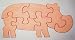 Wooden Educational Jig-Saw Puzzle - Hippo