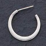 Sterling Silver Post Hoop Earrings - Pair