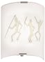 Eglo  83129A Grafik, Nickel/Frosted Opal, 1-Light Wall/Ceiling Light Fixture