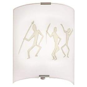 Eglo 83129A Grafik, Nickel Frosted Opal, 1-Light Wall Ceiling Light Fixture by Eglo
