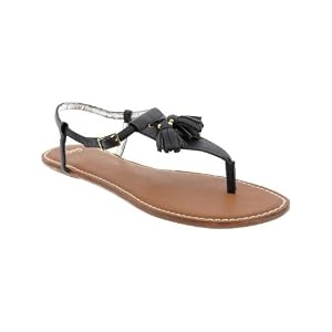 Click here to buy Gap Tassel leather T-strap sandals by Gap.