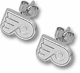 Sterling Silver PHILADELPHIA FLYERS P LOGO 1/4 POST ERS