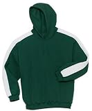 NEW Sport-Tek - Pullover Hooded Sweatshirt with Stripe Dark Green/Wh-4XL