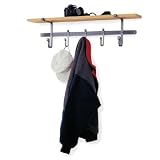 Buy Enclume SCR5 Finishing Touches Shelf Coat Rack, Hammered Steel and Wood by Enclume
