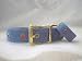 14 Denim and rubies dog collar - faux ruby stones