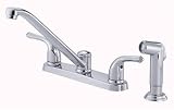 Danze D413111 Melrose Double-Handle Kitchen Faucet with Lever Handles and Spray, Chrome