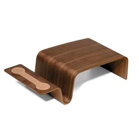 Offi Modern Overlap Bed Tray in Walnut Veneer by Offi
