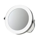 Danielle Battery Operated Travel Lit Mirror, Black & Silver, J card boxed - 5X