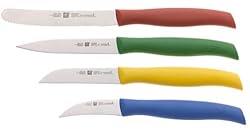 Zwilling J.A. Henckels Twin Grip Colored Paring Knives, Set of 4