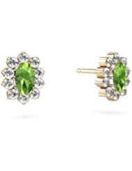 Genuine Peridot 14kt Yellow Gold Earrings