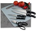 5 Pc Cutlery Set with Cutboard by Maxam