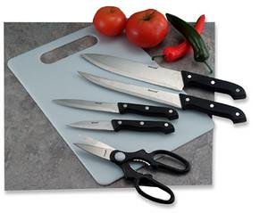 5 Pc Cutlery Set with Cutboard by Meat Carving Sets