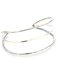 Melissa Joy Manning "Mixed Metal" Triple Bar Cuff Bracelet