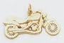 14kt Yellow Gold Motorcycle Charm - C1808