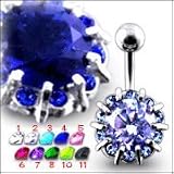 Fancy Jeweled Non-Moving Belly Ring Body Jewelry