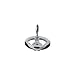 4 Spoked Chrome Plated Cast Iron Dished Hand Wheel with Handle, 12" Diameter, 3/4" Hole Diameter (Pack of 1)