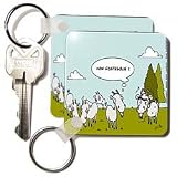 Londons Times Funny Animals Cartoons - Ugly Goat Gossip - Key Chains