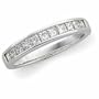 14K White Gold Diamond Anniversary Band Ring