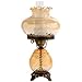 Amber Swirl Optic Shade Night Light Hurricane Table Lamp