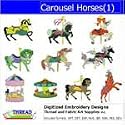 Digitized Embroidery Designs - Carousel Horses(1) - CD