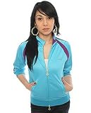 Luxirie by LRG - Luxirie by LRG The Valley Girl Track Jacket in Aqua,Track Jackets for Women