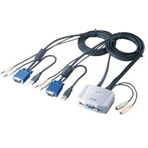 バッファローコクヨサプライ BUFFALO CPU切替器 2対1 切替 USB to USB ＋Audio系統 BKVMU2A01A