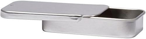 Empty Slide Top Tin Containers for Lip Balm, Crafts, Storage Kit - .25oz, 6 Pack (Shrink Bands Included) by Ambicio