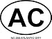 ATLANTIC CITY Oval Bumper Sticker