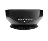 Mennon DV-s 43 Screw Mount 43mm Digital Video Camcorder Lens Hood with Cap, Black