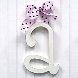 Wooden Hanging a: Pink Polka Dot Ribbon
