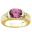 14K White Gold Pink Tourmaline and Diamond Ring