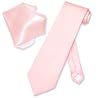 BIAGIO SILK Solid LIGHT PINK NeckTie & Handkerchief Neck Tie Set