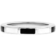 Inox Jewelry Women's 316L Stainless Steel Black and White Enamel Ring