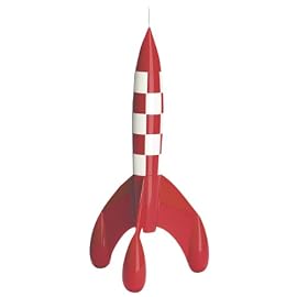 15 CM RESIN ROCKET FROM THE MYTHICAL IMAGES TINTIN COLLECTIBLE SERIES