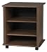 Wood Technology Set of: AR-3GK and AR-28-E Solid Hardwood Espresso 2-Shelf Audio Cabinet With Optio