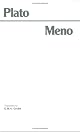 Plato: Meno (Aris & Phillips Classical Texts)