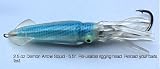 2.5 oz Arrow Squid Lure 5.5 - blue/clear. Re-usable rigging head.