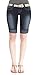 Angels Jeans Juniors Belted Denim Cuffed Bermuda