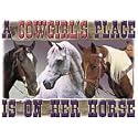 Cowgirl's Place-Horse Adult T-Shirt