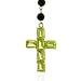 14k Yellow Gold 17" Rosary with Peridot Cross