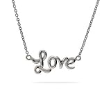 Eve's Addiction Sterling Silver Love Necklace