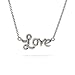 Eve's Addiction Sterling Silver Love Necklace