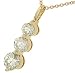 Ladies 3 Stone Round 2 prong Diamond Pendant on Chain