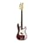 Austin Bazaar 43" Transparent Red Electric Bass with Carrying Bag and Accessories