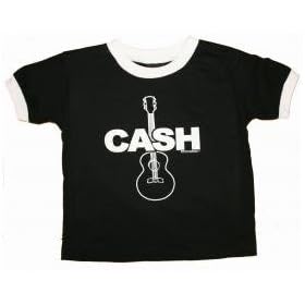 JOHNNY CASH - Guitar - Black / White Toddler T-shirt