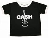 JOHNNY CASH - Guitar - Black / White Toddler T-shirt